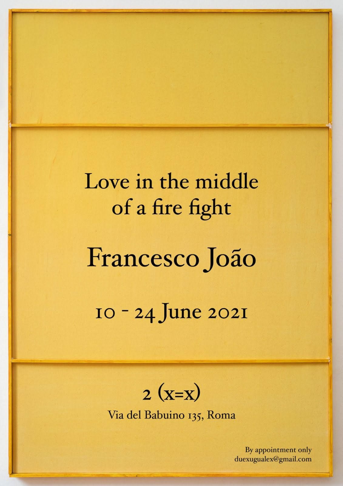 Francesco João – Love in the middle of a fire fight